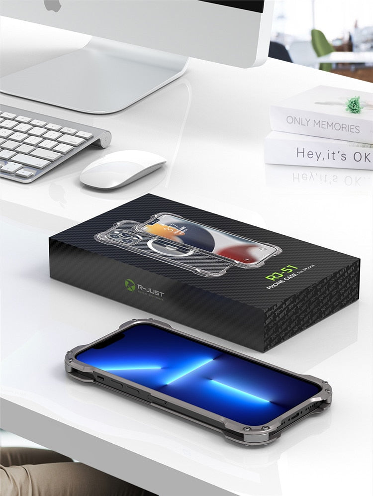 R-JUST Carbon Fiber Metal Case For iPhone - Premium Mobile Phone Cases from R-Just - Just $36.00! Shop now at Dressmycell.com R-JUST Carbon Fiber Metal Case For iPhone - Premium Mobile Phone Cases from R-Just - Just $36.00! Shop now at Dressmycell.com